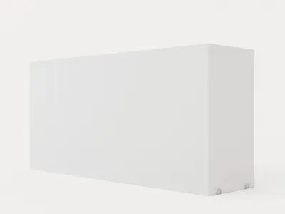 String Cabinet With Mirror Sliding Doors Low-poly 3D model