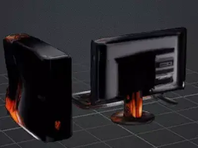 GAMING PC Low-poly 3D model