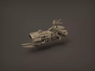 Jetbike with Gang Queen 3D print model