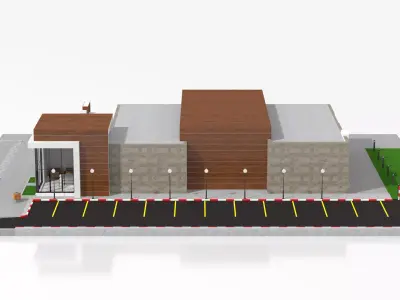 Supermarket Retail Store 3D model