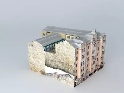 Riga Cesu street 43 Free 3D model