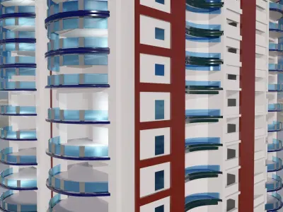 Residential Building 2 3D model