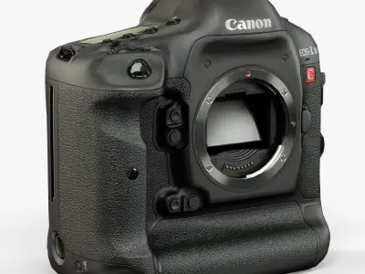Canon EOS-1D C 4K DSLR camera Low-poly 3D model
