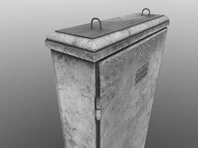 Old Electrical Box Low-poly 3D model