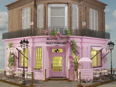 peggy porschen cafe london 3D model