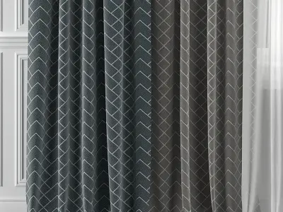 Curtain Set 163C 3D model