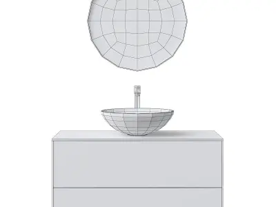 Washbasins Furniture 3d model Low-poly 3D model