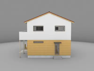 House model for background 39 Low-poly 3D model