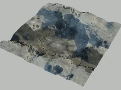 Crater 3D model 2 lod 3D model