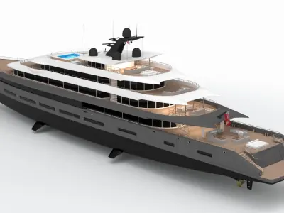 July Morning Luxury Yacht 3D model