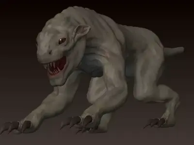 Rigged beast Low-poly 3D model