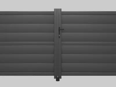 Aluminum swing gate 3D model purchase