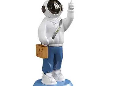Astronaut Home decoratin 3D model