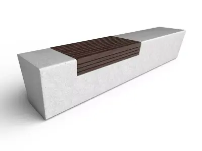 Bench  M02 Low-poly 3D model