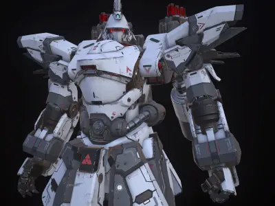 Assault Mech Low-poly 3D model purchase