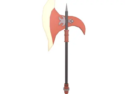 Low Poly Axe 008 Low-poly 3D model