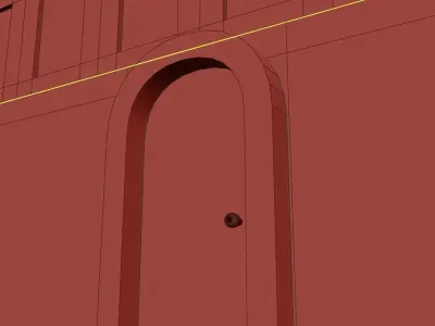 Simple Building Model Low-poly 3D model