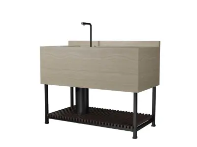 Modern Outdoor Kitchen 01 3D model