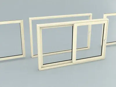 laos Aluminum Window Low-poly 3D model