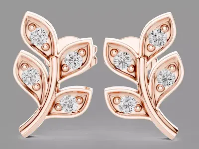 Diamond Earrings  3D print model