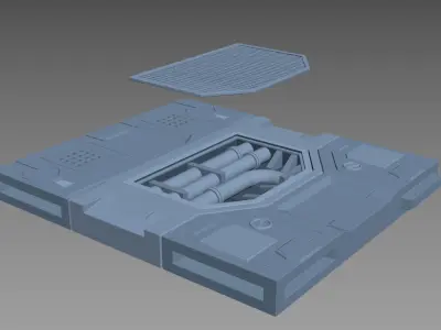 modular panel scifi A01 3dprint 3D print model