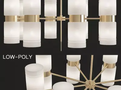 Hans-Agne Jakobsson Chandelier low poly 3d model Low-poly 3D model