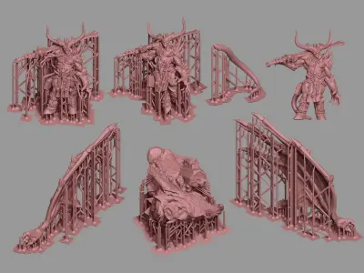 Alastor statue of demon 3D print model