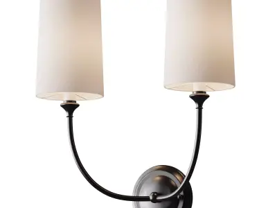 Modern Charleston Sconce - 2 Light 3D model