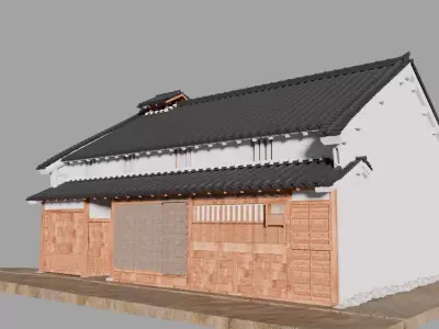 Japanese historical house Nakabashi-ke Residence 3D model
