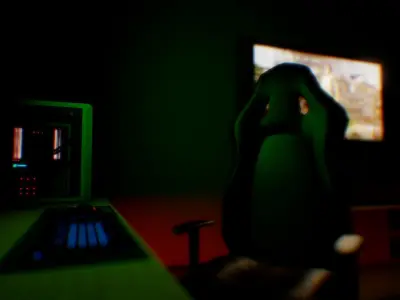 Gaming room Low-poly 3D model