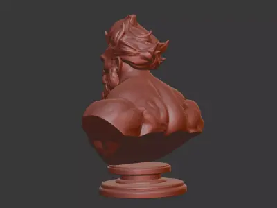 Akuma Bust  3D Model STL Printable 3D print model purchase