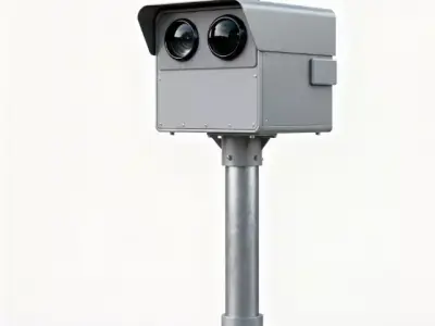 Solar-Powered Traffic Speed Camera 3D Model Low-poly 3D model