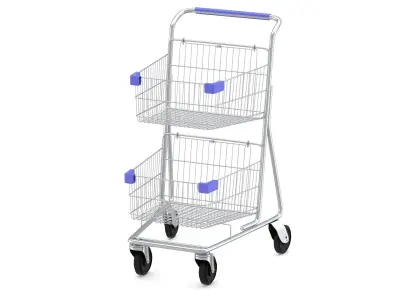 Supermarket Trolley 2 3D model