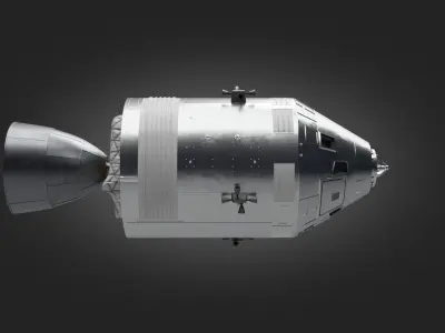 Apollo 11 Command and Service Module CSM Low-poly 3D model