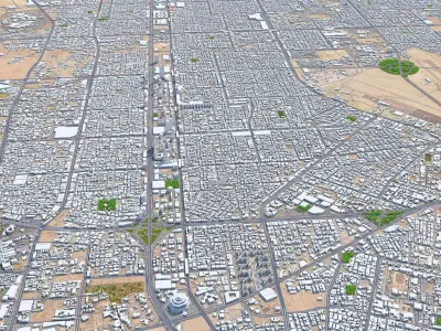 Riyadh Downtown Saudi Arabia Low-poly 3D model