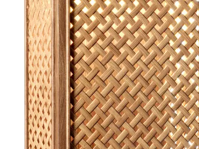 Florence rattan wall lantern FV2  3D model