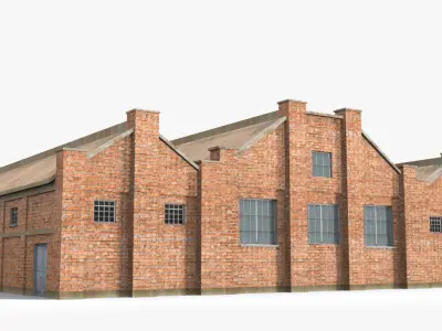 Factory x11 Low-poly 3D model