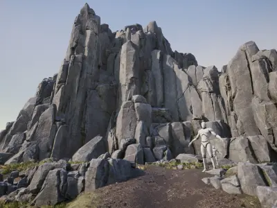  Realistic Looking Modular Cliffs and Rocks UE 