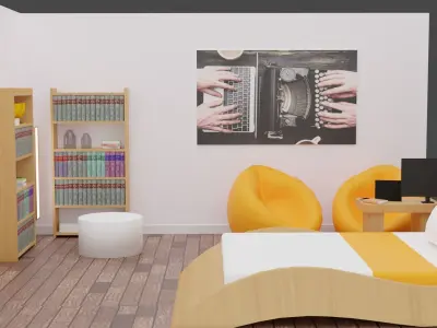 Haru Bedroom Low-poly 3D model