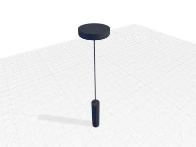 Scituate Light Unique Statement Cylinder Pendant 3D model
