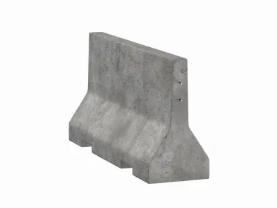 Concrete Barrier V3 3D model