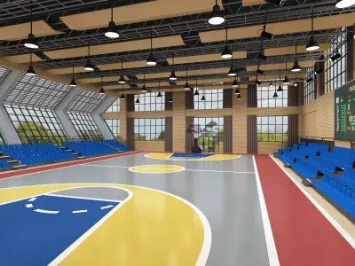 Basketball Gym 3D model