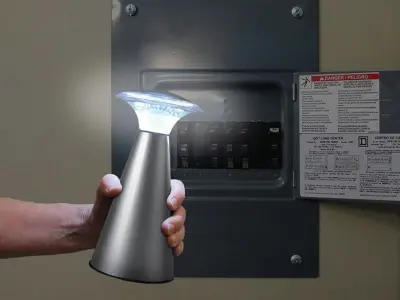 Fulcrum Grey Portable Table Lamp Free 3D model