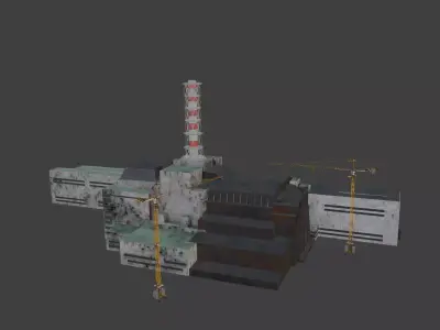 Chernobyl Nuclear Power Plant after disater 3D model 3D model
