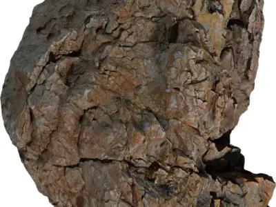 Ultra Realistic Rocky Boulder Low-poly 3D model