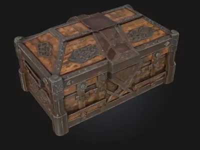 Ancient Treasure Chest  Vault of Forgotten Riches 3D model