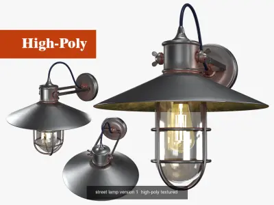 street lamp version 1 street lamp version 2  high-poly textured  3D Model Pack