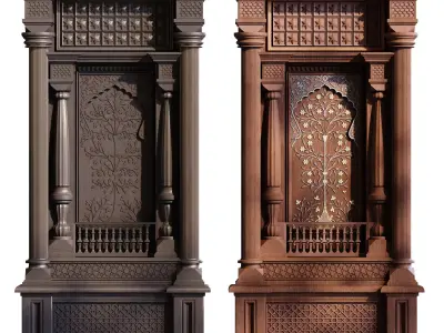  islamic morocco plaster wall 943 Low-poly 3D model