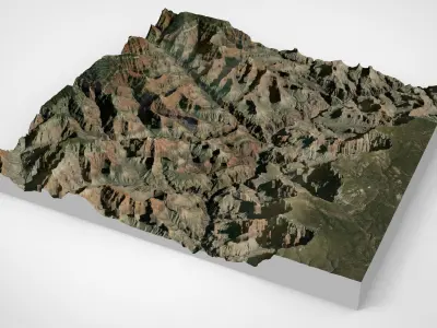 Mountain landscape The Grand Canyon in Arizona USA 3D model
