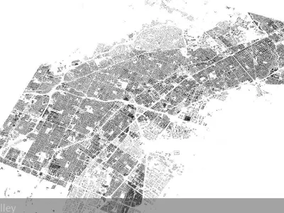 Silicon Valley Streets and Buildings 3D model